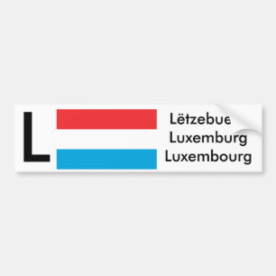 Autocollant pare-chocs des langues luxembourgeoise