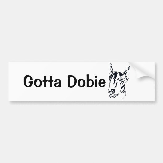 Autocollant pare-chocs Doberman Pinscher (Devant)