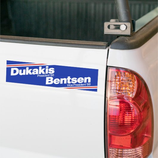 Autocollant pare-chocs Dukakis 1988 (Sur camion)
