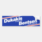 Autocollant pare-chocs Dukakis 1988 (Devant)