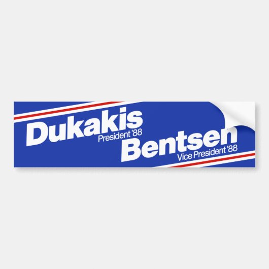 Autocollant pare-chocs Dukakis 1988 (Devant)