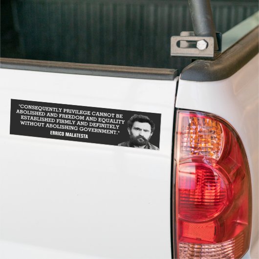 Autocollant pare-chocs Errico Malatesta Anarchist (Sur camion)