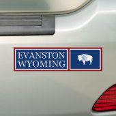 Autocollant pare-chocs Evanston Wyoming State (En voiture)