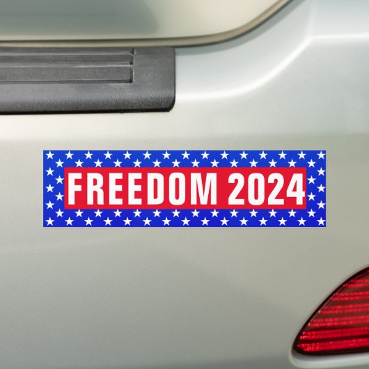 Autocollant pare-chocs Freedom 2024 (étoiles) (En voiture)