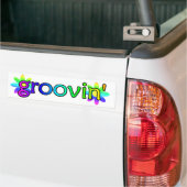 Autocollant pare-chocs Hippie Groovin (Sur camion)