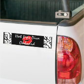 Autocollant pare-chocs "Hot Lips Diva In board" (Sur camion)