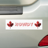 Autocollant pare-chocs Howdy Canada Flag Maple Lea (En voiture)