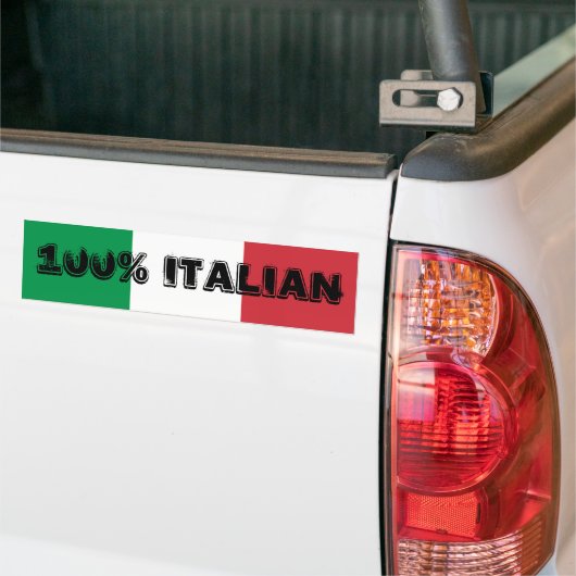 Autocollant pare-chocs italien 100% (Sur camion)