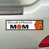 Autocollant pare-chocs maman de basket-ball (En voiture)