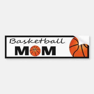 Autocollant pare-chocs maman de basket-ball