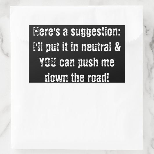 autocollant pare-chocs ne m'efface pas (Sac)