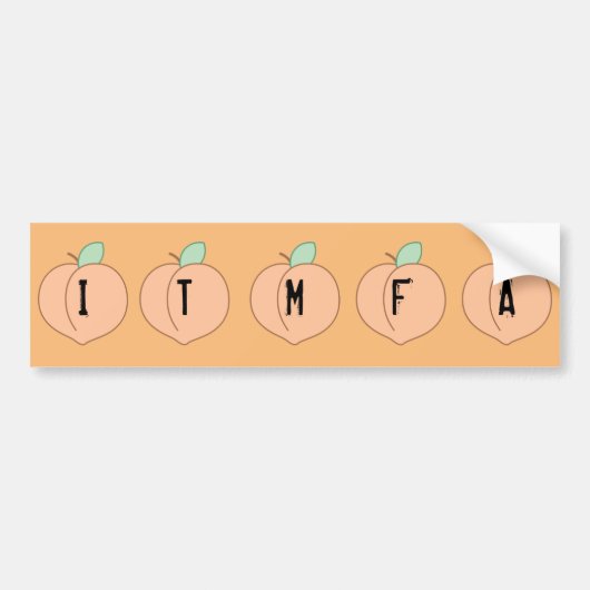 Autocollant pare-chocs orange ITMFA (Devant)