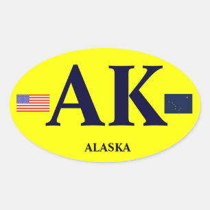 Autocollant pare-chocs ovale style euro Alaska*
