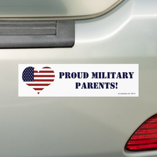 Autocollant pare-chocs Patriotic Fiers Parents Mil (En voiture)