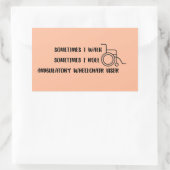 Autocollant pare-chocs pour fauteuil roulant ambul (Sac)