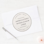 Autocollant pare-chocs pour fauteuil roulant ambul (Enveloppe)