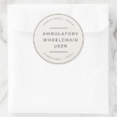 Autocollant pare-chocs pour fauteuil roulant ambul (Sac)