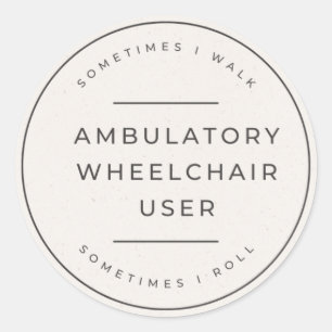 Autocollant pare-chocs pour fauteuil roulant ambul