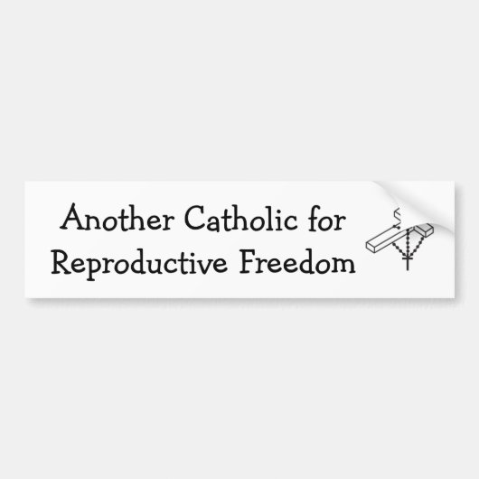 autocollant pare-chocs pour les catholiques pro-ch (Devant)