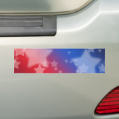 Autocollant pare-chocs Red White et Blue Stars (En voiture)