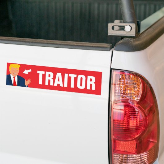 Autocollant pare-chocs Traitor Anti Trump Car (Sur camion)