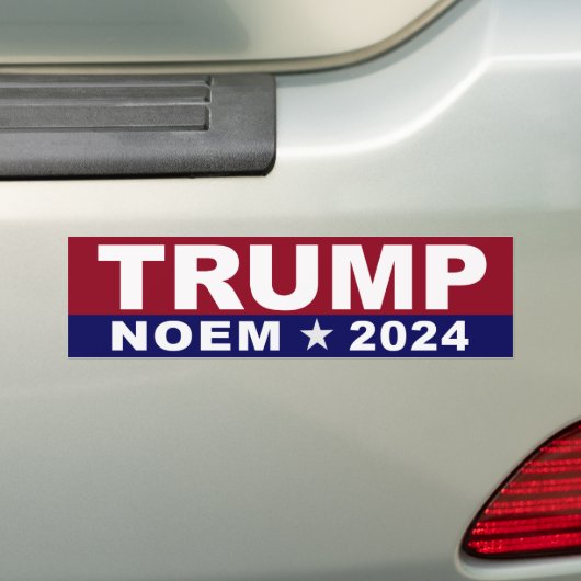 Autocollant pare-chocs Trump Noem 2024 (En voiture)
