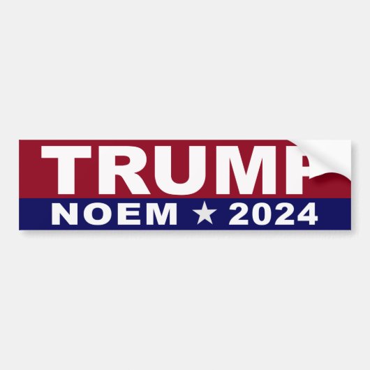 Autocollant pare-chocs Trump Noem 2024 (Devant)