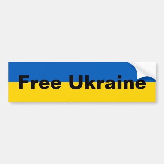 Autocollant pare-chocs Ukraine libre (Devant)