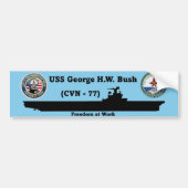 Autocollant pare-chocs USS George H.W. Bush (CVN-7 (Devant)