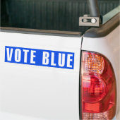 Autocollant pare-chocs 'VOTE BLUE' (Sur camion)