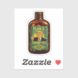 Autocollant Parodie de Bouteille Rétro Trump-Tec P