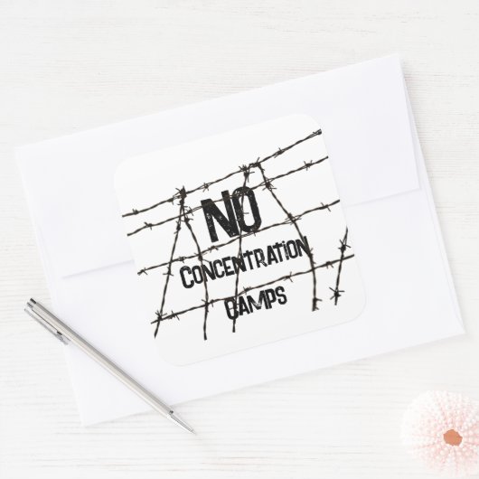Autocollant Pas de camps de concentration (Enveloppe)