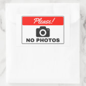 Autocollant Pas De Photos Svp (Sac)