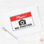 Autocollant Pas De Photos Svp (Enveloppe)