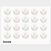 Autocollant Pastel Blush Douche Favour (Feuille)