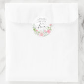 Autocollant Pastel Blush Douche Favour (Sac)