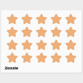Autocollant Pastel Orange Star (Feuille)