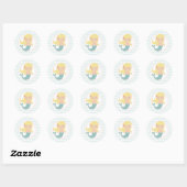 Autocollant pastel pour anniversaire de sirène (Feuille)