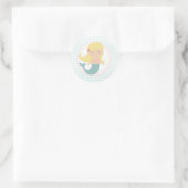 Autocollant pastel pour anniversaire de sirène (Sac)