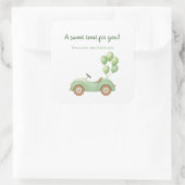 Autocollant Pastel Vert Voiture & Ballon (Sac)