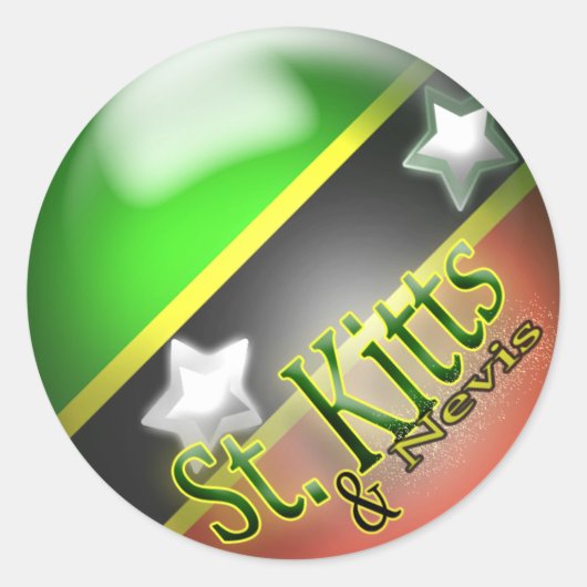 Autocollant patriotique St Kitts & Nevis (Devant)