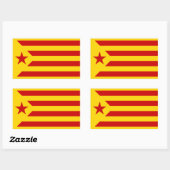 Autocollant Pavillon socialiste estelada catalan (Feuille)
