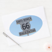 Autocollant père Noël Monica Route 66 (Enveloppe)