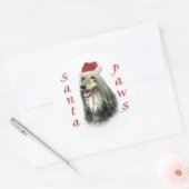 Autocollant Père Noël Paws afghan (Enveloppe)