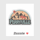 Autocollant Perryville, Alaska (Feuille)