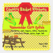 Autocollant personnalisable à reliure de maïs fait (Devant)