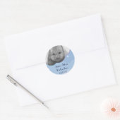 Autocollant personnalisable bleu (Enveloppe)