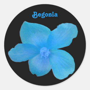 Autocollant personnalisable Blue Begonia