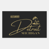 Autocollant personnalisable de chambre d'or de Dét (Devant)