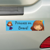Autocollant personnalisable de princesse à bord (En voiture)